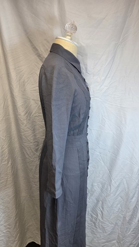 Burberry Grey 3/4 Sleeve Seta Silk Mini Shirt Dress Size 6 ? Zamasport Italy - Picture 6 of 18