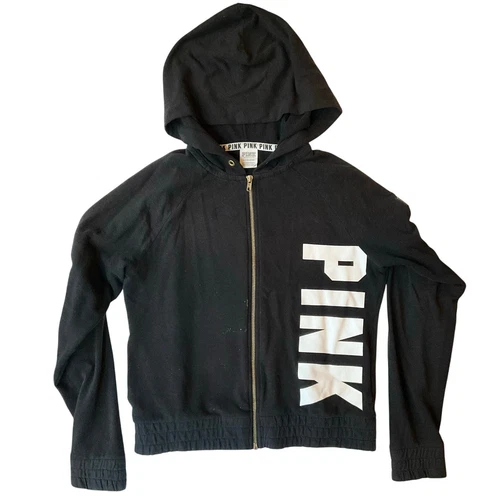 UNDERCOVER Giacca donna rosa Victoria’s Secret casual manica lunga full zip morbida taglia S nero