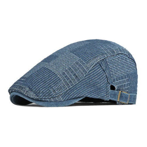 2025 Four Seasons Fashion Joker Cotton Geometric Newsboy Caps Men Flat Peaked - Picture 20 of 28