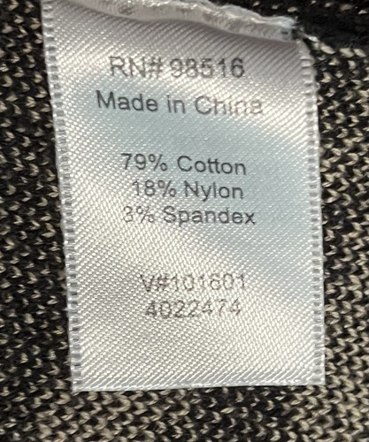 Coldwater Creek 1X Cardigan Sweater Black Beige Open Front Geometric Cotton T1 - Picture 6 of 6