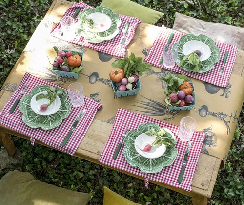Hester and Cook Kitchen Papers Farmers Market 20" x 25" Disposable Table Runner - Picture 2 of 9