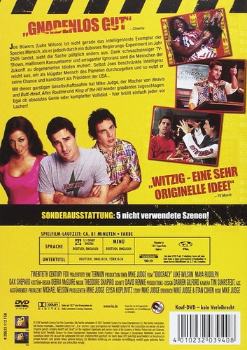 Idiocracy (DVD) Luke Wilson Maya Rudolph Mike Judge (UK IMPORT) - Picture 2 of 3