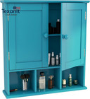 Turquoise Bathroom Cabinet - 2 Door Adjustable Shelves, over the Toilet Storage,