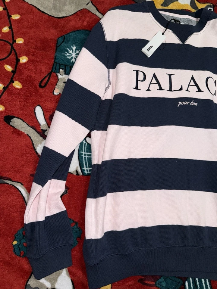 Palace Pour Don Crewneck Blue Pink FW20 - XLarge - Image 3 of 4
