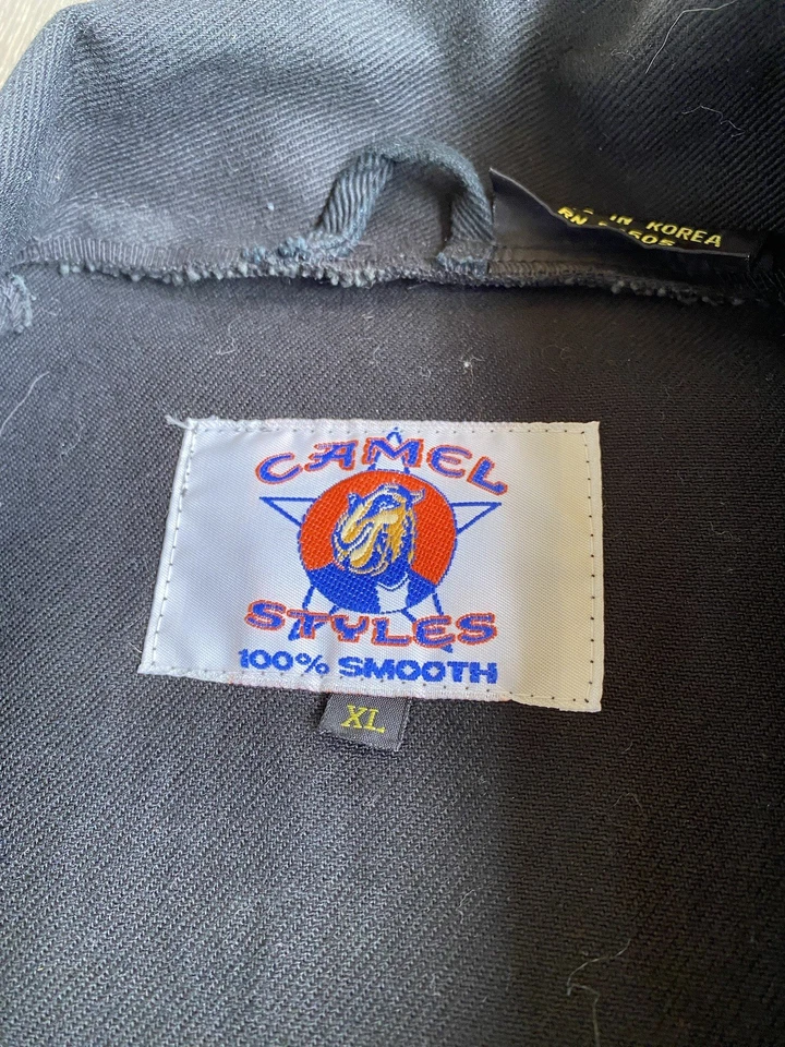 VTG  1992 JOE CAMEL denim Black Jacket Vintage XL - Image 3 of 4