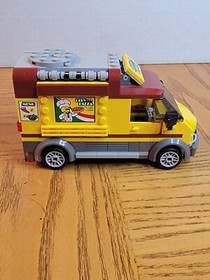 RETIRED Lego City 60150 Pizza Van Yellow Truck 100% Not Complete 