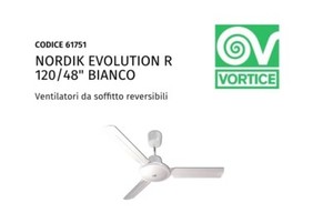 VORTICE VENTILATORE SOFFITTO NORDIK EVOLUTION R 120//48