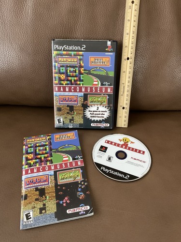 2001 Namco Museum PS2 Game~Pacman~DigDug~Galaga Pole Position ~w/Guide ~Vintage - Picture 1 of 8