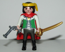 Playmobil Pirate Woman Captain w/ red layer  golden sword - C41