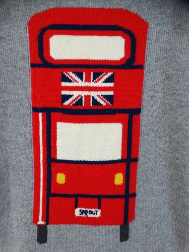 Mini Boden Boys London Bus Graphic Crew Knitted Jumper Grey Age 11-12 NEW! - Picture 10 of 17