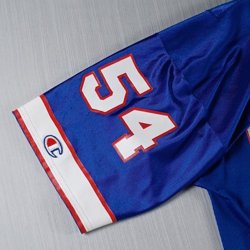 Champion Chris Spielman Buffalo Bills Jersey Mens 40 Medium Blue Vintage 90s - Picture 3 of 5