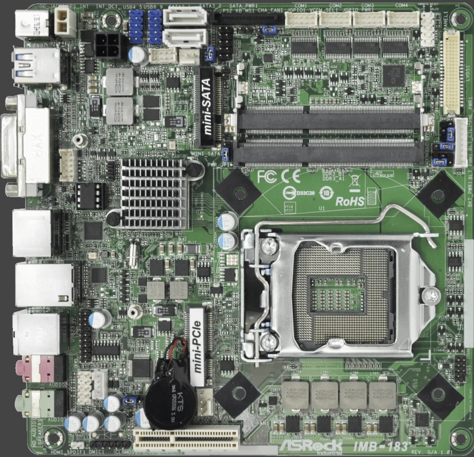 ASRock IMB-183 Mini ITX IPC Server Motherboard LGA 1150 Intel H81 DDR3 - Bild 2 von 4