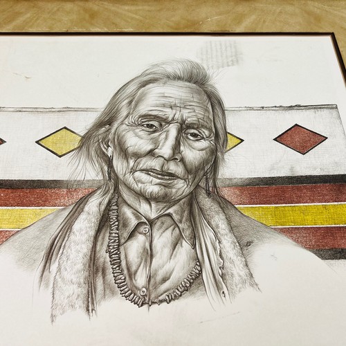 Artist Print Navajo Weaver by Jon Robertson Western Indian Framed - Picture 9 of 13