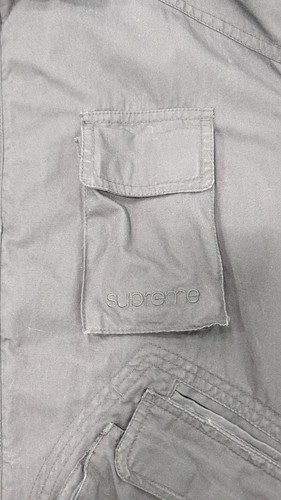 Supreme Cowhide Collar Cotton Shell Utility Jacket Black Size: Small - Picture 5 of 9