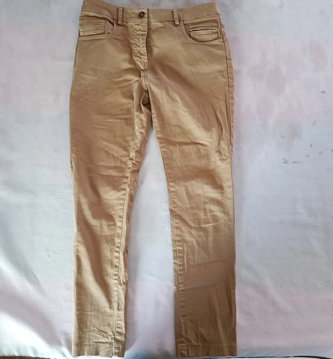Pantalon jean beige femme sale