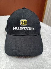 Hustler Equipment Hat Baseball Cap Adjustable Strap Back Black Embroidered