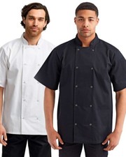 Artisan Collection by Reprime - Ten Studded Front Chef Short Sleeve Coat - RP664
