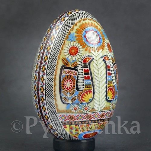 Ganso Pysanka ucraniano real Pysanky Best de Halyna, huevo de Pascua.  - Imagen 1 de 15