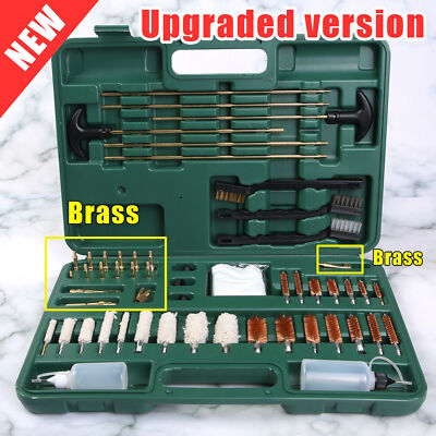 #ad 163pcs Gun Cleaning Kit Universal Rifle Pistol Shotgun Handgun Firearm with Case $12.99