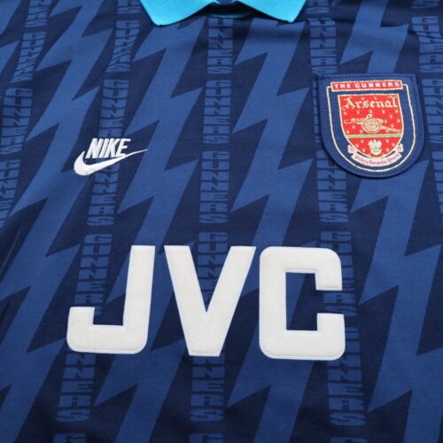 Vintage Arsenal Shirt Extra Large Blue Away Kit 1995 1996 Jersey JVC Ian Wright - Picture 3 of 14