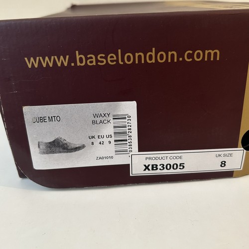 Zapatos Base London Cube MTO Talla 8 Reino Unido EUR 42 Negro Ceroso - Imagen 17 de 19