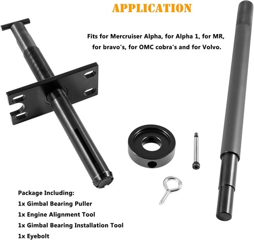 Extractor de cardán instalador herramienta de alineación para Mercruiser OMC Volvo - Imagen 3 de 9