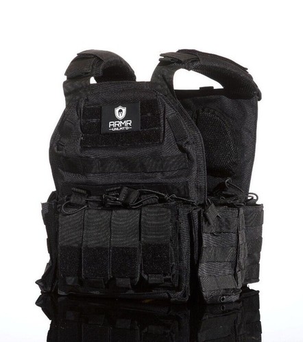 Tactical Vest Plate Carrier w/(2) 10 x12 Lvl 3+AR500 plates- trauma pads-pouches - Picture 8 of 24
