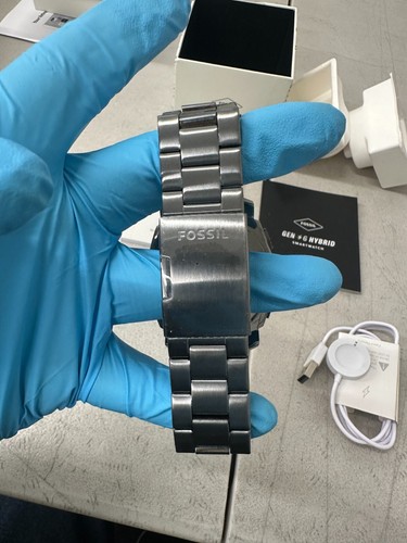 Fossil Machine Gen 6 Hybrid Smartwatch Smoke Stainless Steel FTW7070 DF14F1 - Picture 4 of 11