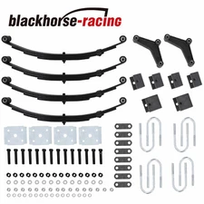 Tandem Trailer Axle Suspension Kit 3500lb 4 Leaf Springs U-bolt & Hanger Kit