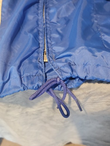 Vintage Blue And White Wind Breaker. 70s. Zipper Works Unknown Size See Pics - 第 4/11 張圖片