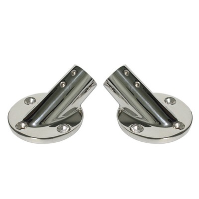 2pcs Boat Hand Rail Fitting 7//8/'/' Pipe 90 Degree Round Base 316 Stainless Steel