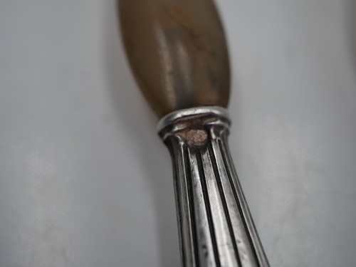 COUVERTS DE SERVICE A SALADE MANCHES ARGENT POINCON MINERVE - Bild 5 von 5