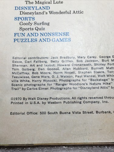 VTG Wonderful World Of Disney Paper Magazine 1970 Vol. II No. 2 Gulf Sponsored - Picture 5 of 12