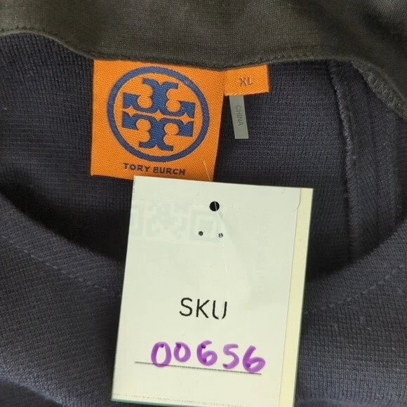 Abito tubino Tory Burch in maglia di lana blu XL nautico preppy business casual