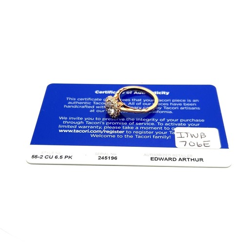 TACORI 1.25 Carat CZ 0.17 Carat Round Diamond 18K Rose Gold Semi Mount Ring - Picture 10 of 10