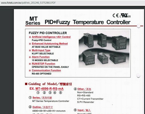 1pc Fotek MT-20V 48x96mm Temperature Controller K/J/Pt PID V pulse out + Alarm - Picture 8 of 8