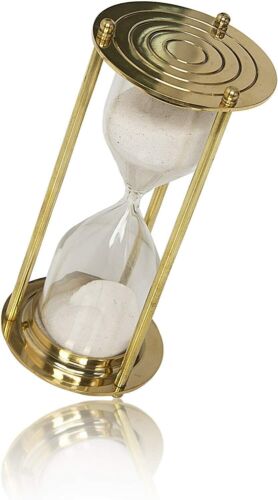Vintage Sand Timer Handmade Brass Nautical Antique Maritime Hour Glass - Picture 3 of 5