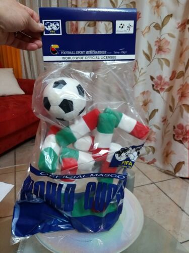 MASCOTTE PELUCHE UFFICIAL ITALIA 90 WORLD CUP LICENSEE FIFA 1904 NUOVO SIGILLATO - Imagen 8 de 12