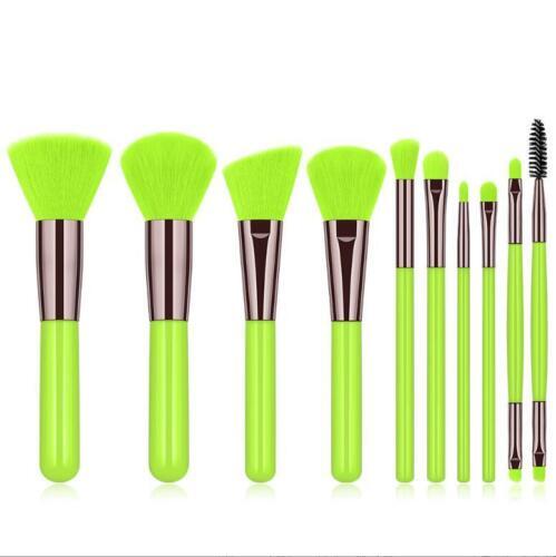Eyeshadow Brushes 10Pcs Set Eye Makeup Travel Portable Eyeliner Eyebrow Brushes - Picture 13 of 33