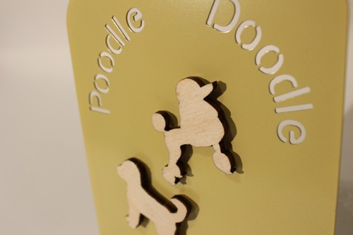 Free Standing Metal Poodle Doodle Memo Board Gift Package. Cockerpoo Labradoodle - Picture 7 of 9