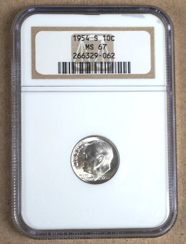 1954-S ROOSEVELT DIME NGC MS67 329062