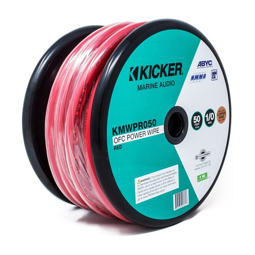 Kicker 47KMWPR050 Marine 1/0AWG Power Wire 50 Feet - Red - Picture 2 of 2