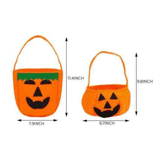 2PCS Pumpkin Trick or Treat Bucket Treat Gifts Bag for Halloween Candy Halloween - Picture 2 of 9