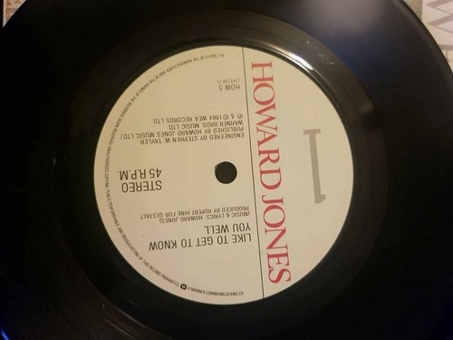 HOWARD JONES - LIKE TO GET TO KNOW YOU WELL / BOUNCE RIGHT BACK 7" SINGLE - Picture 2 of 12