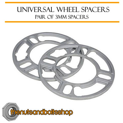 B Pair of Spacer Shims 5x114.3 for Vauxhall Vivaro 3mm Wheel Spacers 14-16