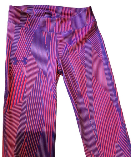 NWOT Under Armour Heatgear Girls Pink Purple Leggings Stretch UnderArmor Youth - Picture 2 of 9