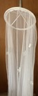 Silver Star White Netting Canopy For Over The Bed
