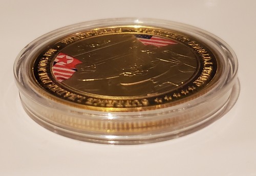 Donald Trump Gold Kim Jong Un Coin Summit Meeting USA Nukes Americana Singapore - Picture 9 of 12