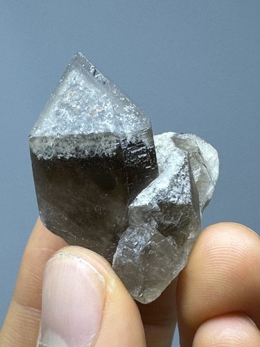 RARE Natural PHANTOM Smoky Quartz Point Wand Brazil 24.7g! Lodolite Crystal N55 - Picture 2 of 12