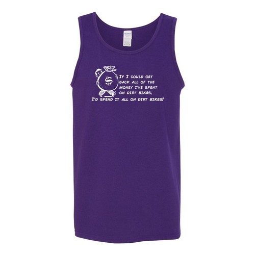 Money Ive Spent On Dirt Bikes Casual Funny Mens Motocross Graphic Tank Tops - Picture 8 of 11